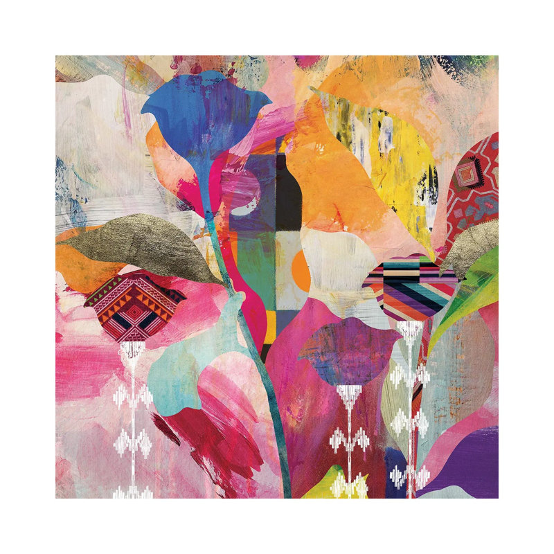 Leave Dem Alone Floral by Nikki Chu - Wrapped Canvas Gallery-Wrapped Canvas Giclée, 30.48 cm H x 30.48 cm W