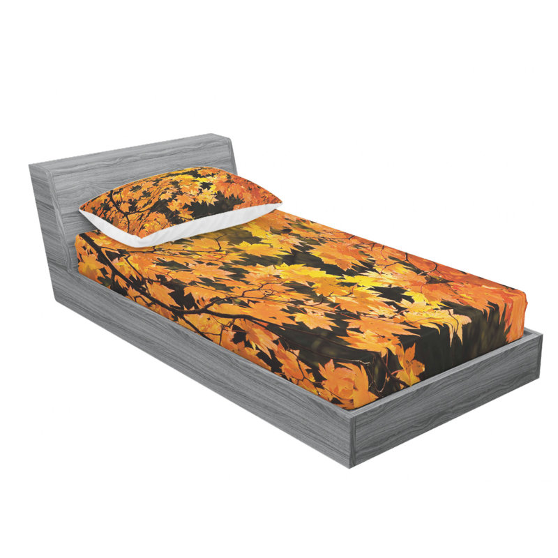Microfiber Floral Sheet Set, Twin XL Sheet Set with Fitted Sheet