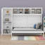 Grand lit escamotable mural avec armoires, lit escamotable horizontal avec rangement-1345943537