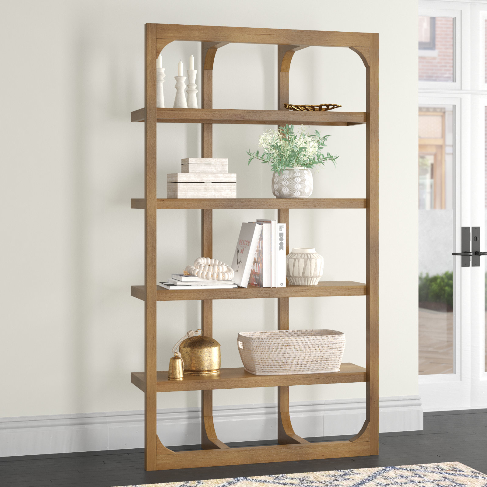 Ackley 48" Acacia Bookcase