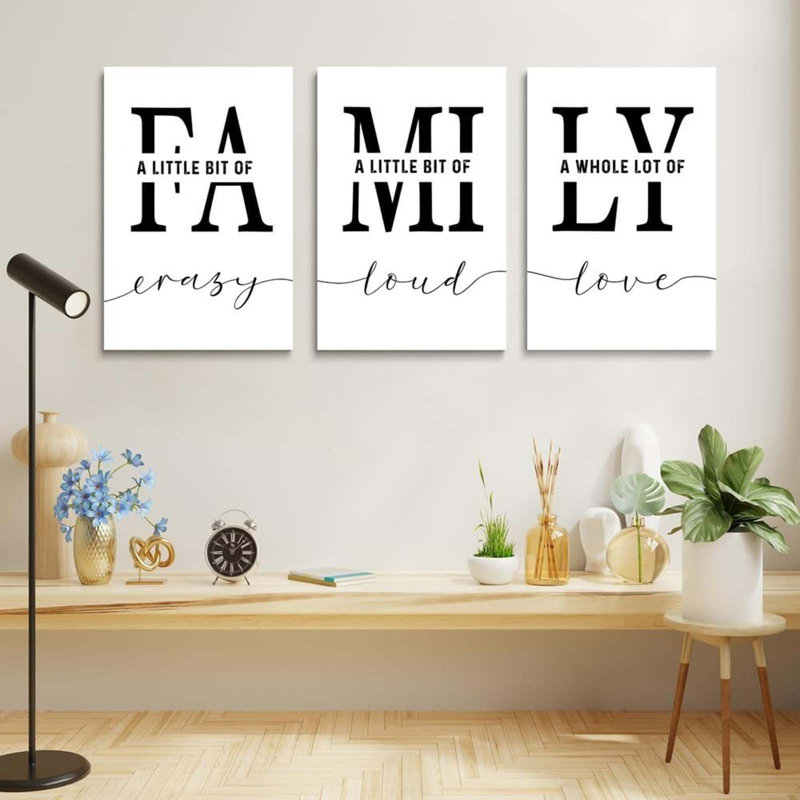 3 Piece Wrapped Canvas Print, White