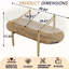 Table basse ovale en verre de forme moderne-864455995