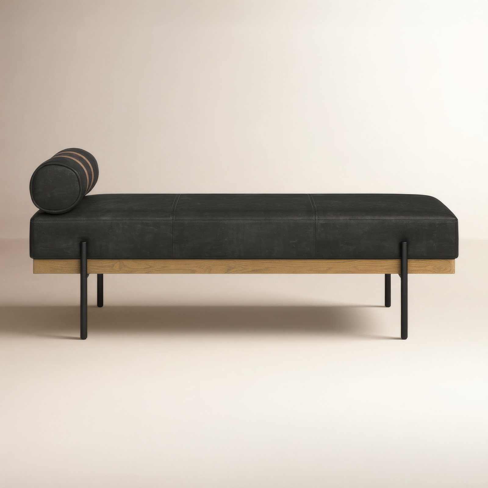 Leary Genuine Leather Bench