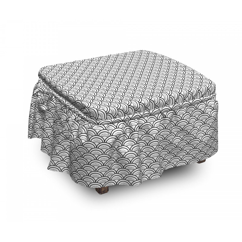 Housse pour repose-pieds oriental squama