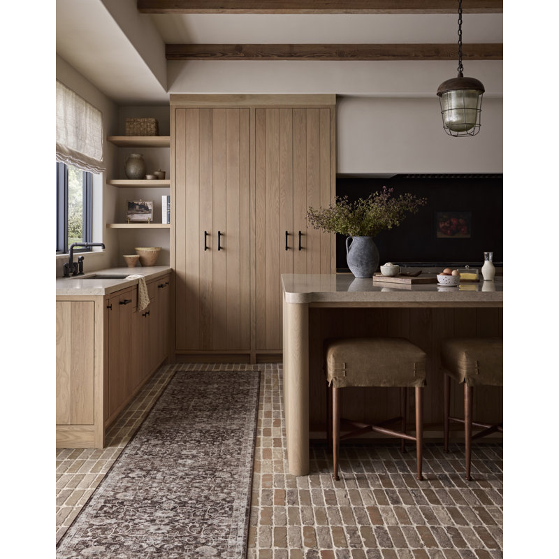 Amber Lewis x Loloi Machine Washable Josie Earth / Natural Area Rug, Runner 2'6" x 10'