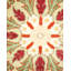 Tapis orange / beige noué à la main de conception unique 8 pi 2 po x 11 pi Shontez