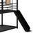 Metal House Bunk Bed With Slide-511170813