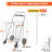 Shopping Cart With Adjustable Handle And Swivel Wheels, Heavy Duty Foldable And Collapsible Utility Cart