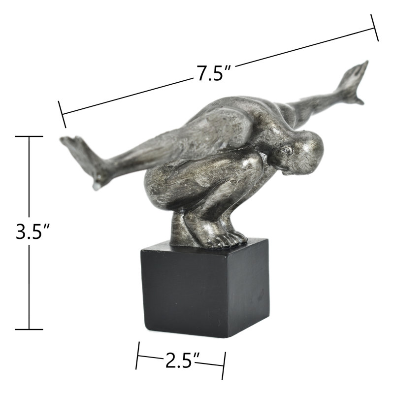 Adam & Friends Home Decor Take-A-Bow Man Sculpture | 1-Piece, Pewter