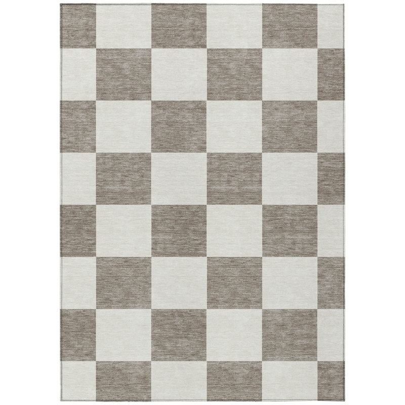 Machine Washable Indoor/Outdoor Braegger ACN2345 Geometric Rug, Rectangle 10' x 14'