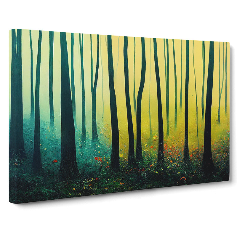 Spring Forest Painted Vol.1 - Wrapped Canvas Print, 35cm H x 50cm W x 3cm D