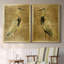 «Gold Crane at Dusk I», ensemble de 2 reproductions d'art sur toiles-2092483602-2092483603-2016653011