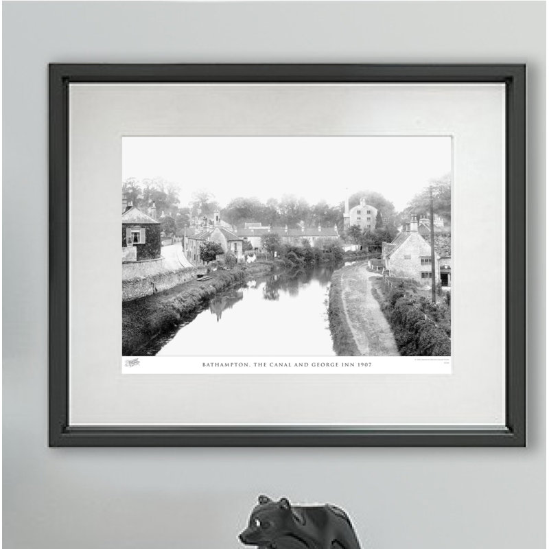 Bathampton, The Canal And George Inn 1907 - Single Picture Frame Print, 45cm H X 60cm W x 2cm D