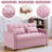 3 in 1 Convertible Sleeper Sofa Bed, Velvet Futon Couches, Chaise Lounge for Living Room with Side Pocket-306908878
