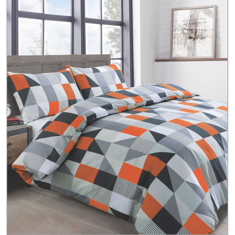 Geometric Shapes Easycare Polycotton Duvet Set, Double