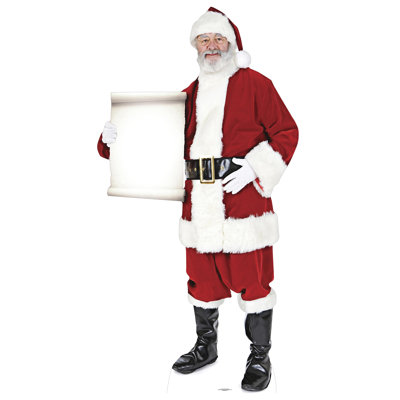 Santa with Small Sign Cardboard Standup