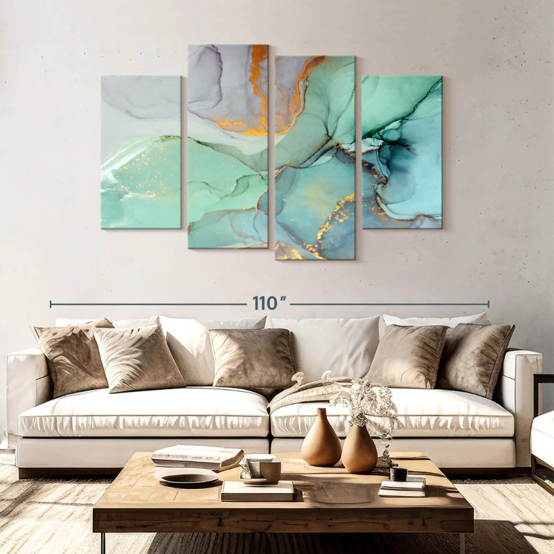 Avery Green Bronze Abstract, 54" H x 84" W