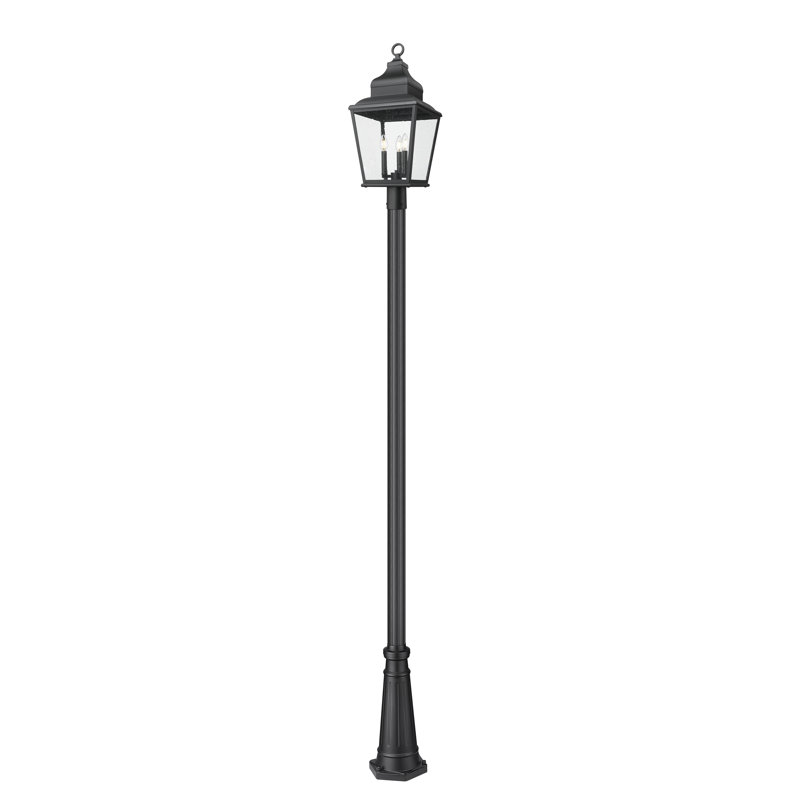 Raphael 122 inch Sand Black 3 Light Outdoor Post Mounted Fixture