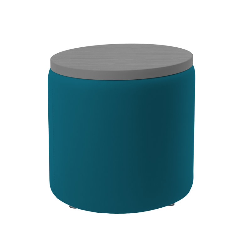 Table ronde avec repose-pieds de 18 po de hauteur Pro Series, Bleu sarcelle / Gris