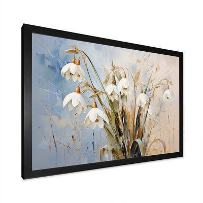 «White and Blue Snowdrops Simplicity II», reproduction sur toile
