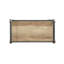 Bibliothèque rectangulaire à 4 tablettes en chêne antique et gris sableux - Bibliothèque en métal et bois synthétique à 4 niveaux avec tablettes en placage de papier