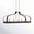 Kenmore 5 - Light Kitchen Island Rectangle Chandelier in Matte Black/Brass-533580859