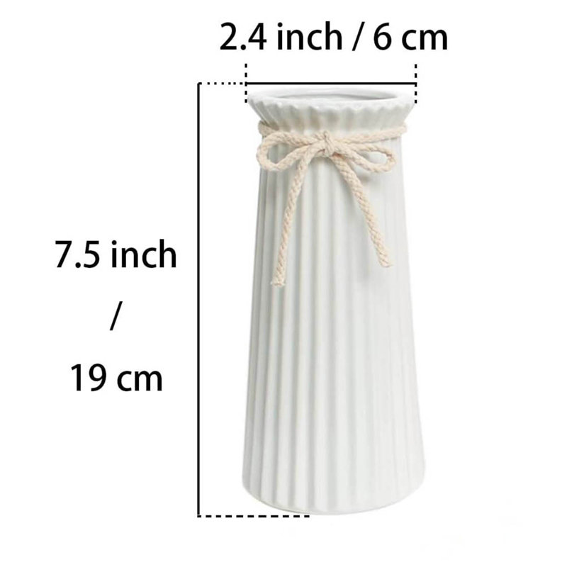 Ceramic Table Vase, Porcelain White