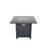 30" Square Fire Pit With Smoked Glass - Propane/Natural Gas Stainless Steel Rust & Heat Lava Rocks 57 Lb Gray Powder-Coated Table Surface Propane Or Natural