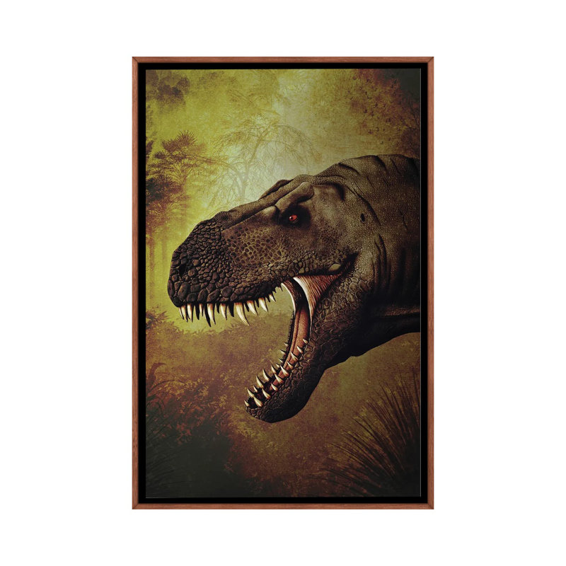 T-Rex Portrait by Aram Papazyan - Print on Canvas