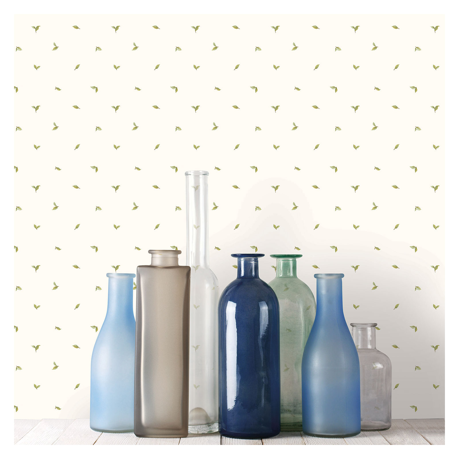 Kitchen Recipes Leaf Motif 32.8' L x 21" W Wallpaper Roll, Green