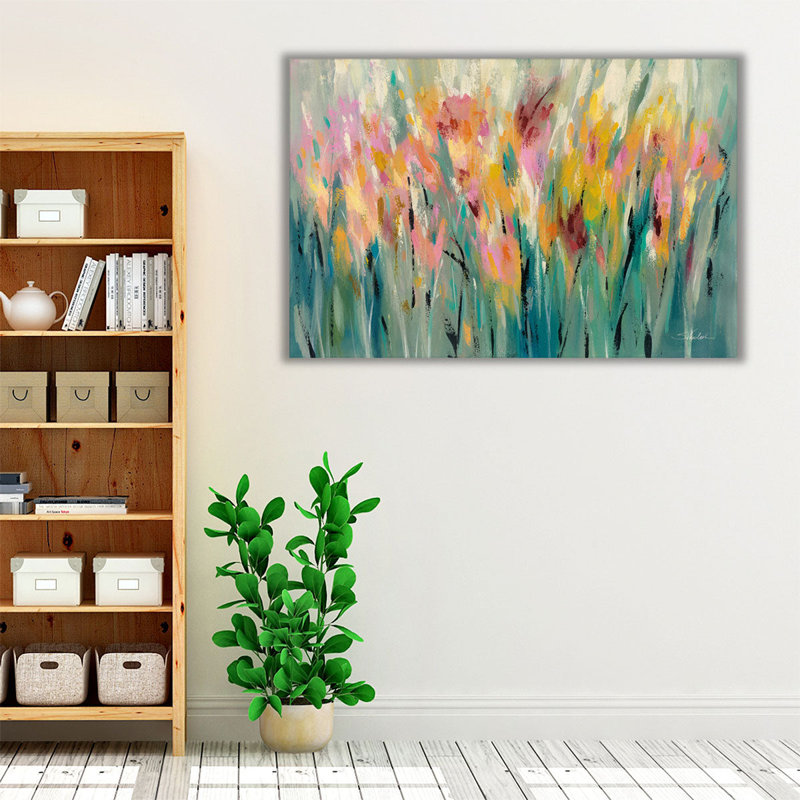«Summer Garden Joy», reproduction d'art sur toile, H 16 po x l 24 po