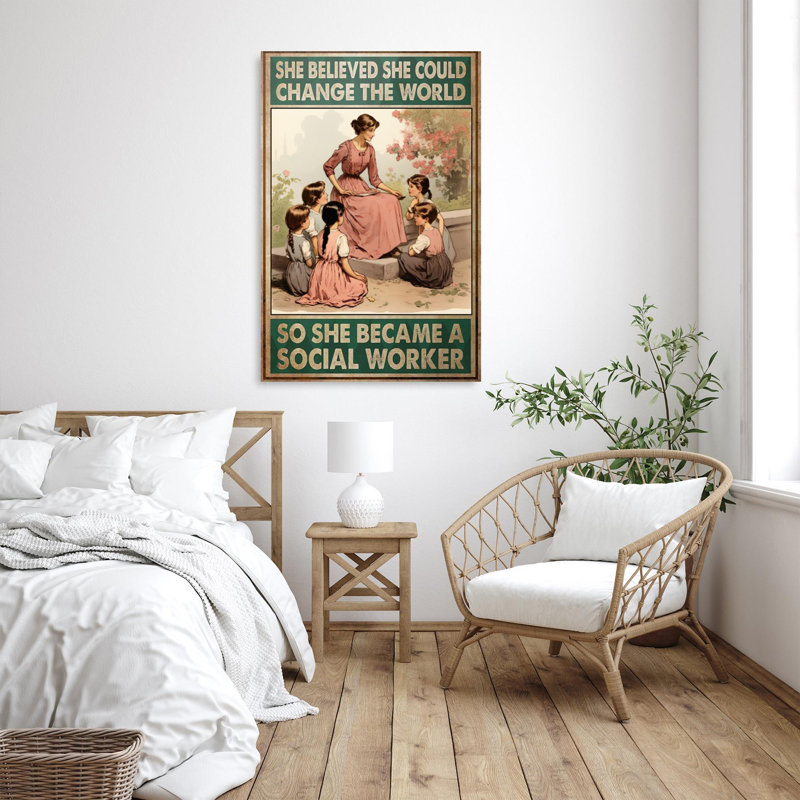 Marthese She Became A Social Worker sur impression sur toile, H 20 po x l 16 po x P 1,25 po