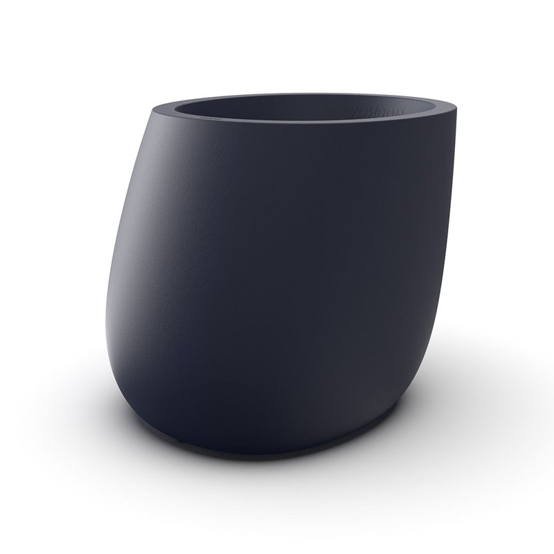 Stone Resin Pot Planter, 20” H x 21.25” W x 24.25” D, Clay