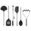 Silicone Utensil Set of 6 - Black-1512631654