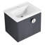 Meuble-lavabo mural de 24 po avec lavabo en céramique pour petite salle de bain, portes à fermeture douce et poignées en métal de conception moderne, espaces étroits, porte-1813170590-1813170592