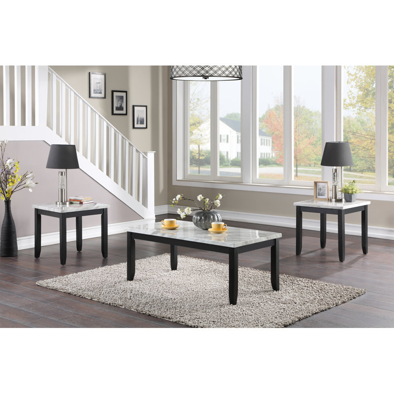 Ensemble de table de 3 pièces, Blanc