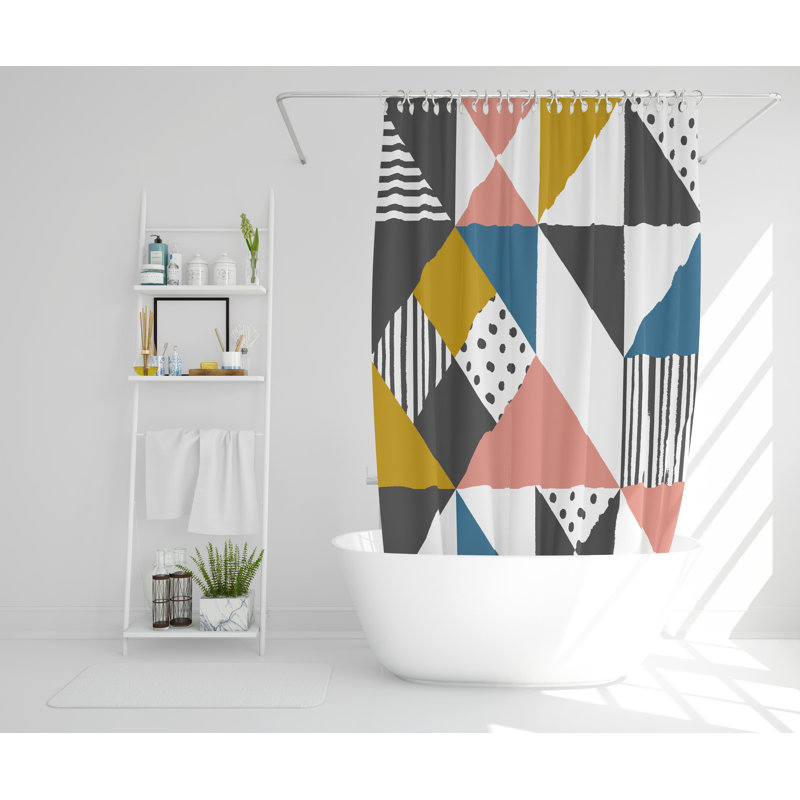 Lyra Polyester Shower Curtain, 168cm H x 168cm W