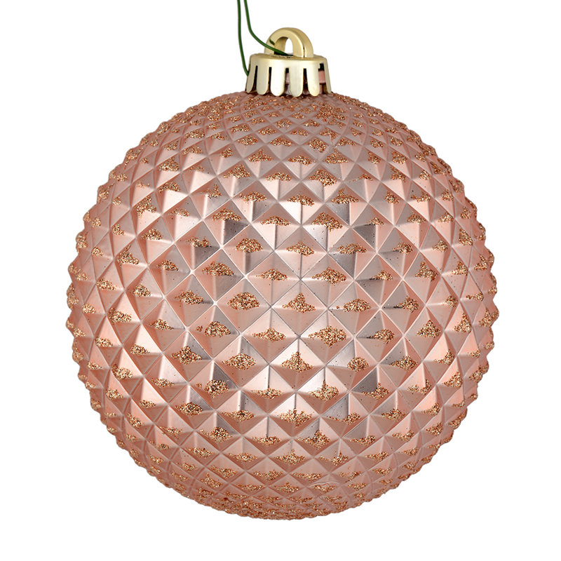 Ornement boule Durian Glitter, Lavande, H 4 po x l 4 po x P 4 po