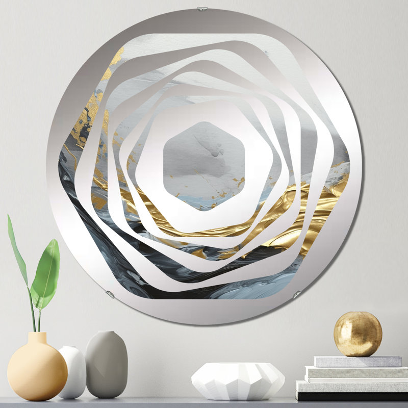 Biftu - Miroir décoratif Amorphe, 23,6 po x 23,6 po