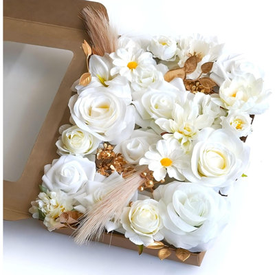 Fleurs artificielles pour les décorations de centres de mariage bricolage, fausses fleurs de tournesol Dahlia pour la décoration Bouquets de mariage bricolage fleurs de gâteaux fausses arrangements floraux pour les centres de table de fête de mariage Home Decor Spring Decor
