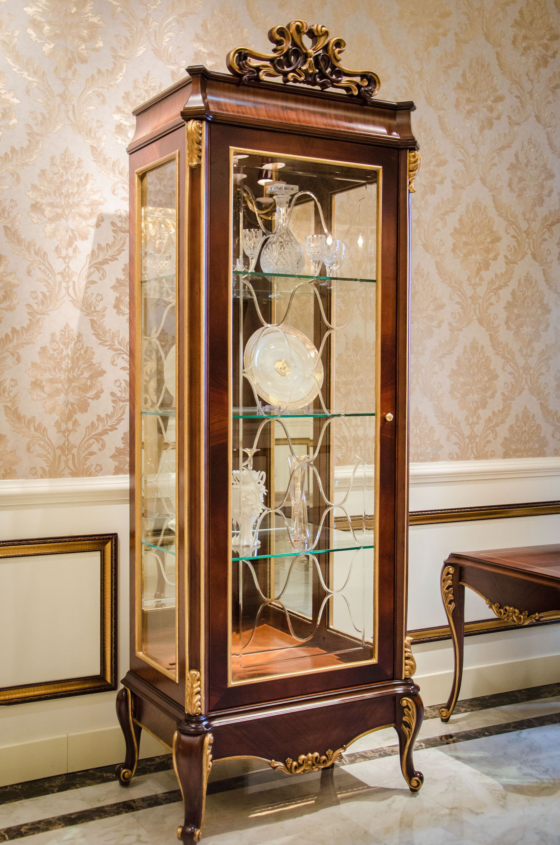 Bergamo Lighted China Cabinet
