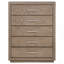 Commode de chambre à 5 tiroirs Gibbons Barley Brown