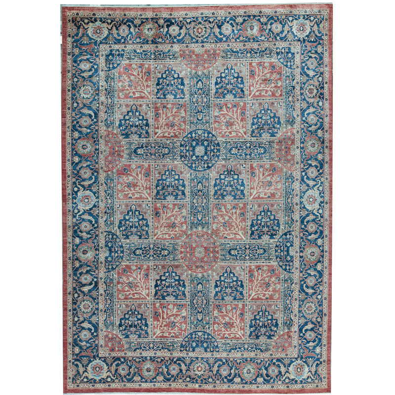 Tapis noir de haute qualité noué à la main