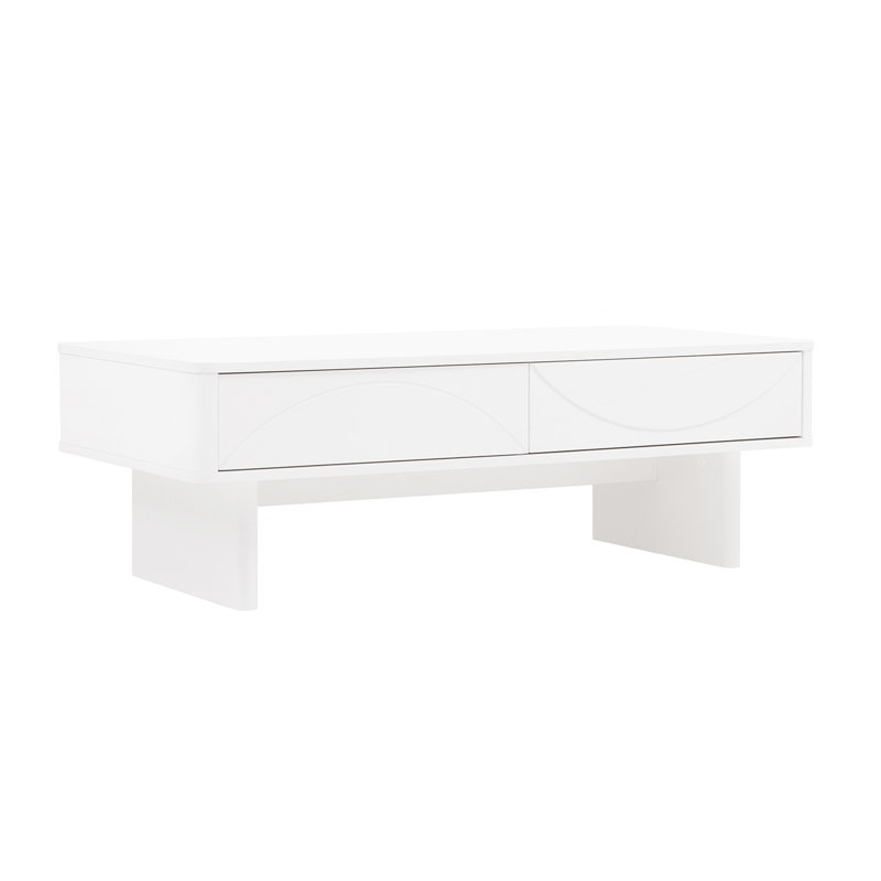 Ella 47" Coffee Table In White, White