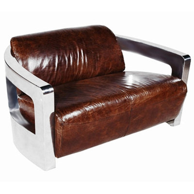 Murcia Genuine Leather Loveseat