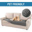 Housse pour canapé en peluche en chenille pour animaux 3 housses antidérapantes (35 po x 74 po, gris, paquet de 1)