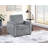 Landyn 32.5"W Gray Corduroy Armchair With Pull-Out Chaise And Side Pocket