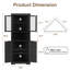 67''H Tall Farmhouse Corner Storage Cabinet-1772549961