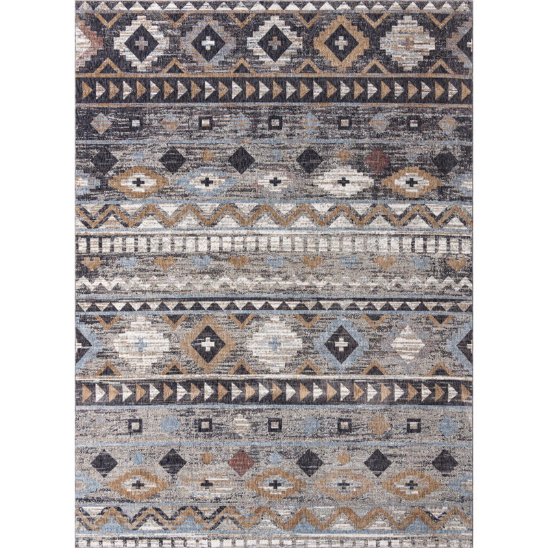 Perlita Geometric Indoor Rug, Rectangle 5'3" x 8'