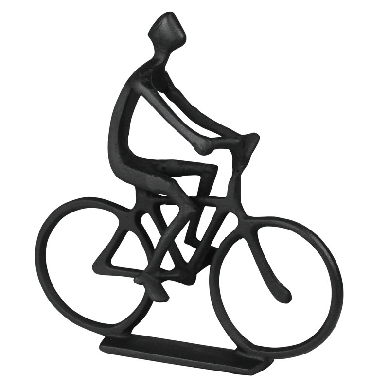 Homme à bicyclette, noir